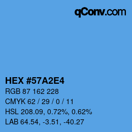 Color code: HEX #57A2E4 | qconv.com