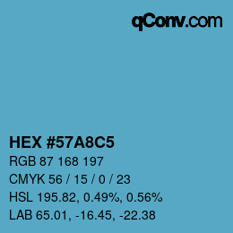 Color code: HEX #57A8C5 | qconv.com