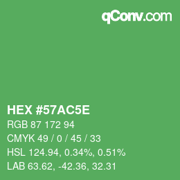 Color code: HEX #57AC5E | qconv.com