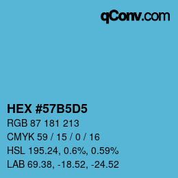 Color code: HEX #57B5D5 | qconv.com