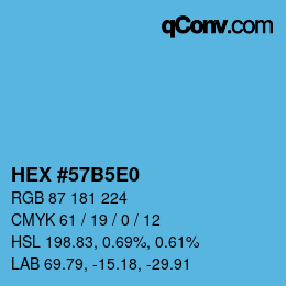 Color code: HEX #57B5E0 | qconv.com