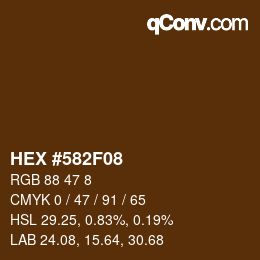 Color code: HEX #582F08 | qconv.com