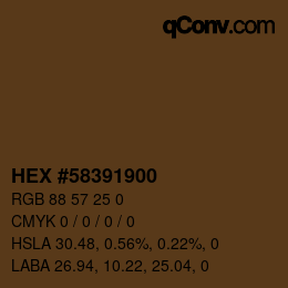 Color code: HEX #58391900 | qconv.com