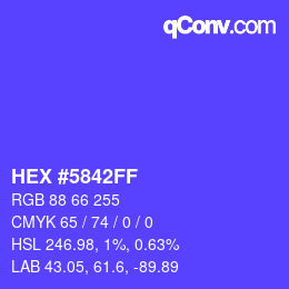 Color code: HEX #5842FF | qconv.com