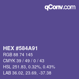 Color code: HEX #584A91 | qconv.com