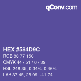 Color code: HEX #584D9C | qconv.com