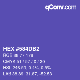 Color code: HEX #584DB2 | qconv.com