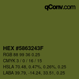 Código de color: HEX #5863243F | qconv.com