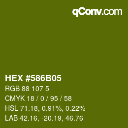 Color code: HEX #586B05 | qconv.com