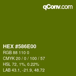 Color code: HEX #586E00 | qconv.com