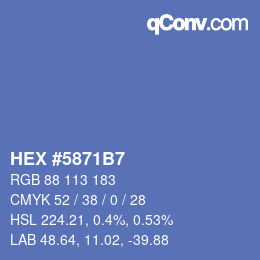 Código de color: HEX #5871B7 | qconv.com