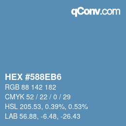 カラーコード: HEX #588EB6 | qconv.com