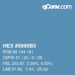 Color code: HEX #5890B5 | qconv.com