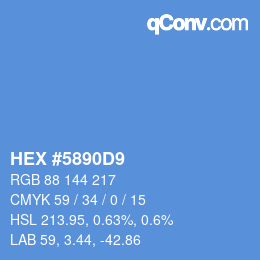 Color code: HEX #5890D9 | qconv.com