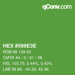 Color code: HEX #589E3E | qconv.com