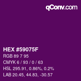 Color code: HEX #59075F | qconv.com