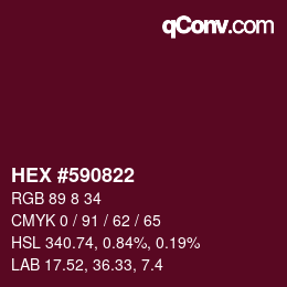 Color code: HEX #590822 | qconv.com