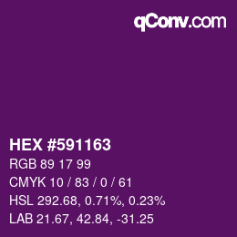カラーコード: HEX #591163 | qconv.com