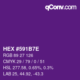 Color code: HEX #591B7E | qconv.com