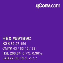 Color code: HEX #591B9C | qconv.com