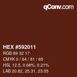 Color code: HEX #592011 | qconv.com