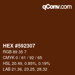 Color code: HEX #592307 | qconv.com