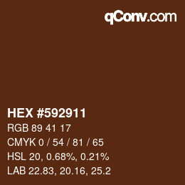 Color code: HEX #592911 | qconv.com
