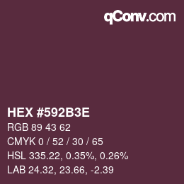 Color code: HEX #592B3E | qconv.com