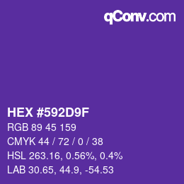 Color code: HEX #592D9F | qconv.com