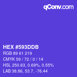 Color code: HEX #593DDB | qconv.com
