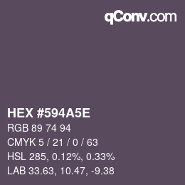 Color code: HEX #594A5E | qconv.com