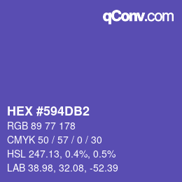 颜色代码: HEX #594DB2 | qconv.com