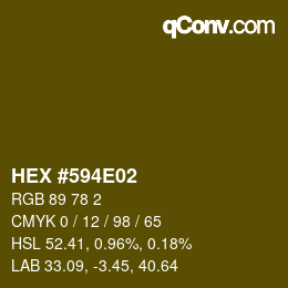 Color code: HEX #594E02 | qconv.com