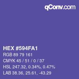 颜色代码: HEX #594FA1 | qconv.com