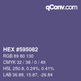 カラーコード: HEX #595082 | qconv.com