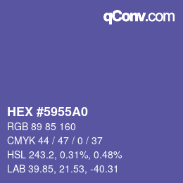 Color code: HEX #5955A0 | qconv.com