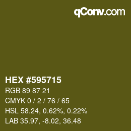 カラーコード: HEX #595715 | qconv.com
