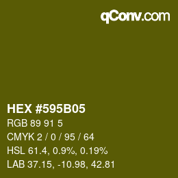 Color code: HEX #595B05 | qconv.com