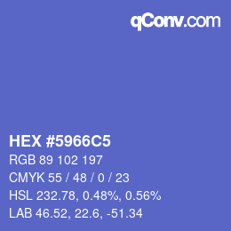 Color code: HEX #5966C5 | qconv.com
