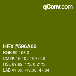 Color code: HEX #596A00 | qconv.com
