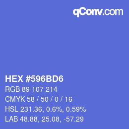 Color code: HEX #596BD6 | qconv.com