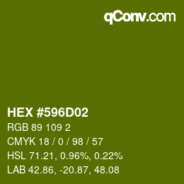 Color code: HEX #596D02 | qconv.com