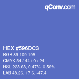 Color code: HEX #596DC3 | qconv.com