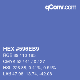 Color code: HEX #596EB9 | qconv.com