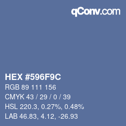 Color code: HEX #596F9C | qconv.com