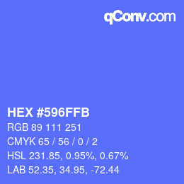 Color code: HEX #596FFB | qconv.com