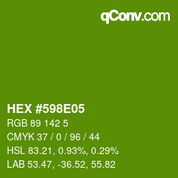 Color code: HEX #598E05 | qconv.com