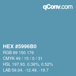 Color code: HEX #5996B0 | qconv.com