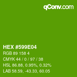 Color code: HEX #599E04 | qconv.com