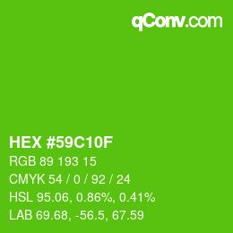 Color code: HEX #59C10F | qconv.com